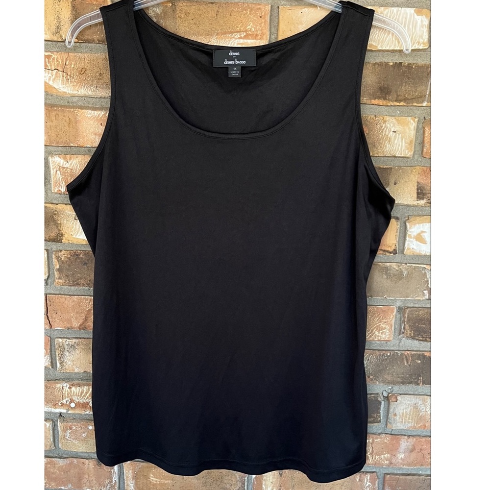 Dennis Basso Women’s Black Sleeveless Tank Top Size 1X